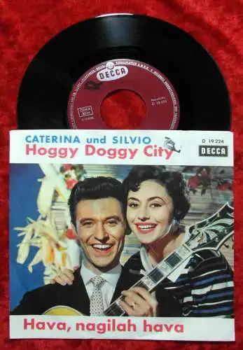 Single Caterina Valente & Silvio Francesco: Hoggy Doggy City (Decca D 19 224) D