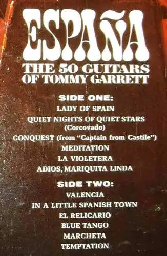 LP 50 Guitars Of Tommy Garrett: Espana (Liberty Premier LSS-14032) US