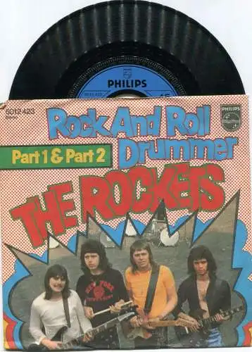 Single Rockets: Rock And Roll Drummer Part 1 & 2 (Philips 6012 423) D 1973