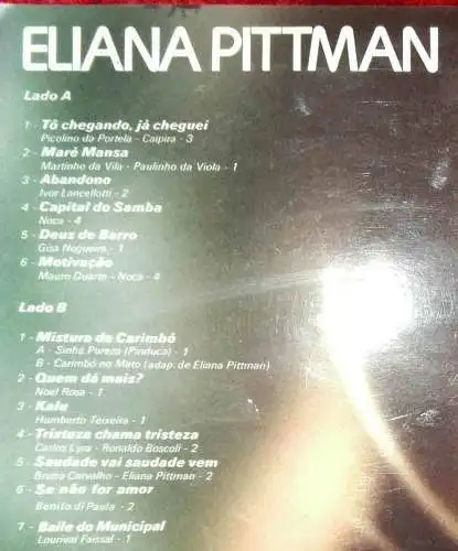 LP Eliana Pittman: To Chegando Ja Cheguei (RCA 103 0084) Brasilien