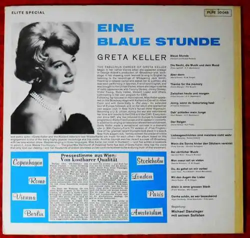 LP Greta Keller: Eine blaue Stunde mit Greta Keller (Elite Special SOLP-30048)