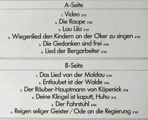 LP Liederjan: Unsere Klingel ist kaputt (Pläne 88330) Signiert D 1983