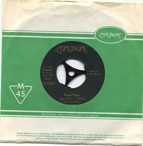 Single Roy Orbison: Pretty Paper (London DL 20 774) D