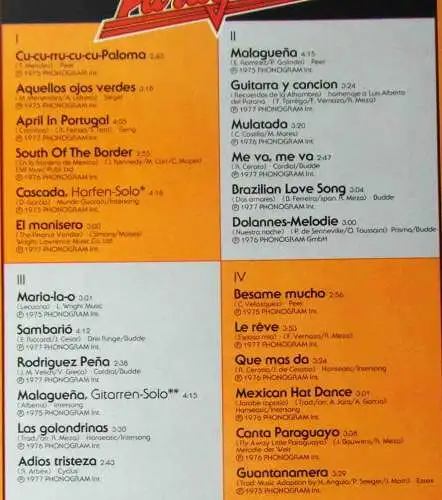 2LP Los Paraguayos: Cu-Cu-Ru-Cu-Cu Paloma (Philips 6610 021) D 1977