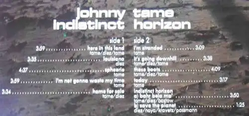 LP Johnny Tame: Indistinct Horizon (Ariola 202 787-320) D