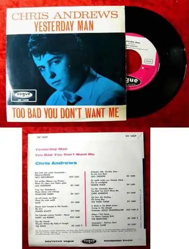 Single Chris Andrews: Yesteday Man (Vogue DV 14 429) D 1966