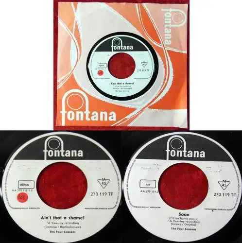 Single Four Seasons: Ain´t that a shame (Fontana 270 119 TF) D Promo