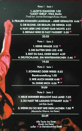 2LP Ina Deter: das Album (Mercury 830 863-1) D 1987 w/ Booklet