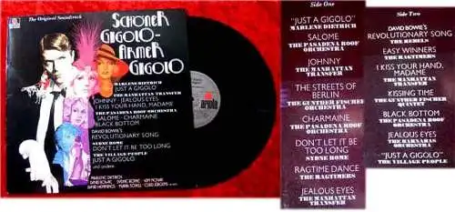 LP Schöner Gigolo - armer Gigolo (David Bowie Marlene Dietrich Sydne Rome) D 78