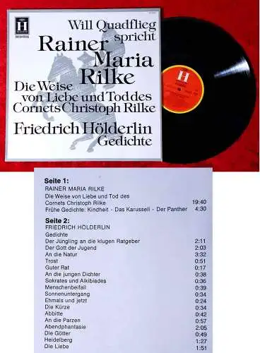 LP Will Quadflieg spricht Rainer Maria Rilke (Heliodor 2571 002) D 1974