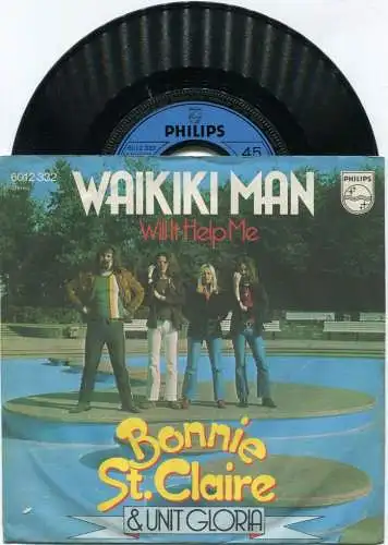 Single Bonnie St. Claire & Unit Gloria: Waikiki Man (Philips 6012 332) D 1973