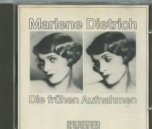 CD Marlene Dietrich: Die frühen Aufnahmen (Preiser) 1990