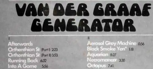 LP Van Der Graaf Generator: The Aerosol Grey Machine (Mercury 6338 412) Brazil 