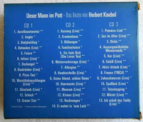 3CD Box Herbert Knebel: Unser Mann im Pott -Das Beste von Herbert Knebel (Sony) 