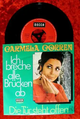 Single Carmela Corren: Ich breche alle Brücken ab (Decca D 19 971) D