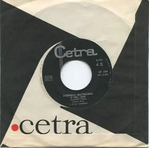 Single Claudio Villa: Stornelli All'italiana (Cetra SP 586) Italy