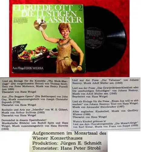 LP Elfriede Ott: Die lustigen Klassiker 2 (Amadeo SPR 3172) A