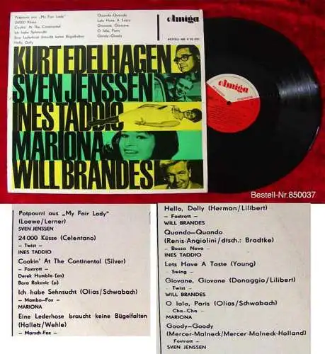 LP Kurt Edelhagen Sven Jenssen Ines Taddio Mariona Will Brandes 1965 (Amiga) DDR