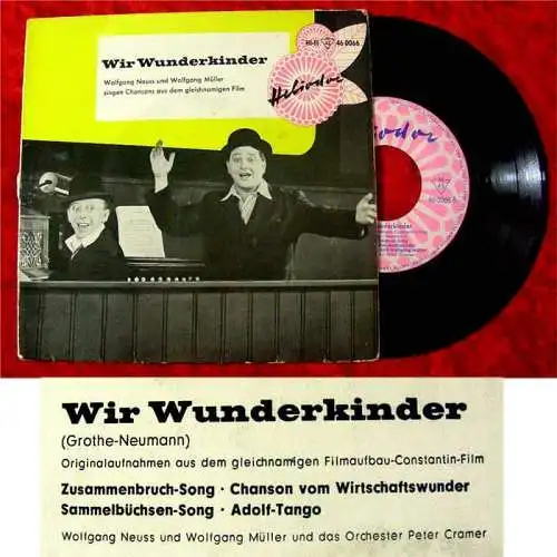 EP Wir Wunderkinder Wolfgang Neuss Wolfgang Müller (Heliodor) D