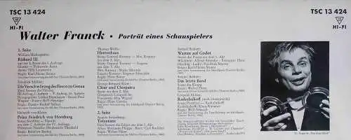 LP Walter Franck: Porträt eines Schauspielers (Telefunken TSC 13 424) D 