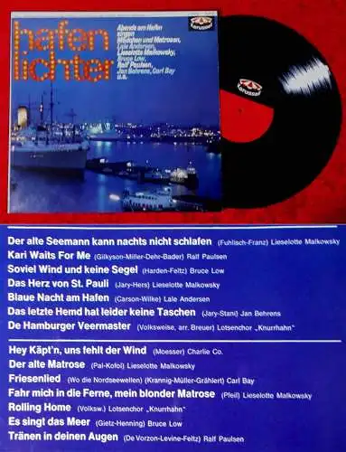 LP Hafenlichter - Abends am Hafen singen... (Karussell 635 041) D