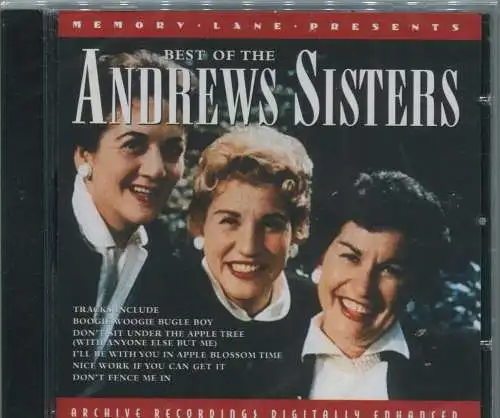 CD Andrews Sisters: Best Of The Andrews Sisters (Memory Lane) 2000