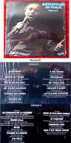 2LP Charles Aznavour En Public Vol 2 1964 bis 1972 (Fab