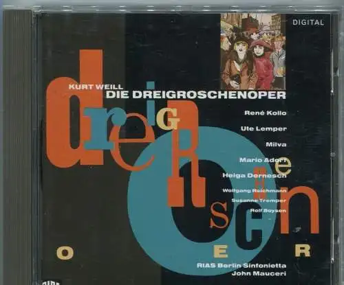 CD René Kollo Ute Lemper Milva Mario Adorf: Dreigroschenoper (Metronome) 1990