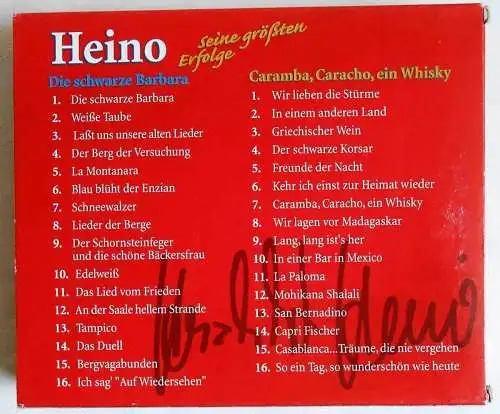 2 CD Box Heino: Seine größten Erfolge (PolyGram) Signiert