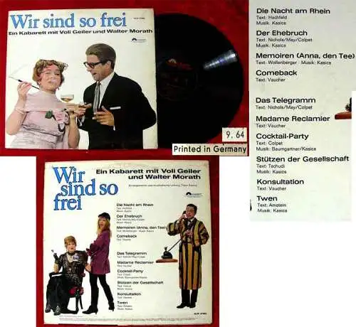 LP Voli Geiler & Walter Morath: Wir sind so frei (Polydor International) 1964