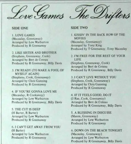 LP Drifters: Love Games (Bell 1C 062-96 446) D 1975