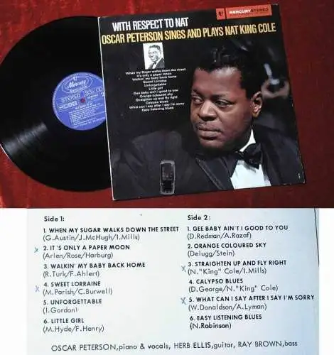 LP Oscar Peterson Sings and Play Nat King Cole