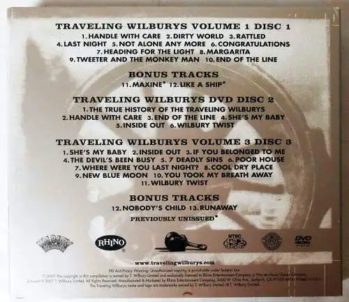 2CD & 1DVD Box Traveling Wilburys + Bonus Tracks (Rhino) 2007 w/ Booklet