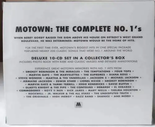 10 CD Box Motown - The Complete No. 1´s (Motown) 2008 Collector´s Box
