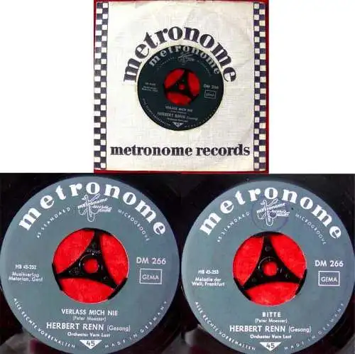 Single Herbert Renn & Orchester Vern Last: Verlass mich nie (Metronome 45-252) D