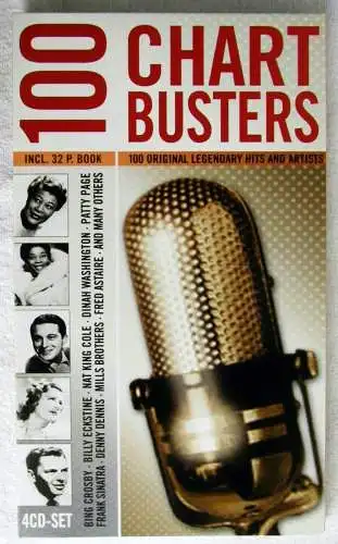 4CD Set 100 Chart Busters - Legendary Hits & Artists w/ 32 page Booklet 