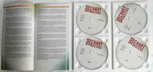 4CD Set 100 Chart Busters - Legendary Hits & Artists w/ 32 page Booklet 