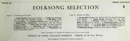 LP Folksong Collection (Le Chant Du Monde FWX-SP 1601) F 