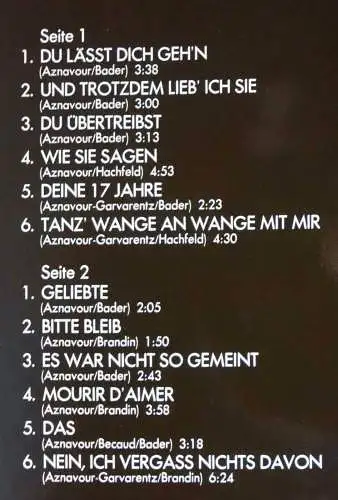 LP Charles Aznavour singt deutsch (2) incl: Wie sie sagen (Barclay ) D