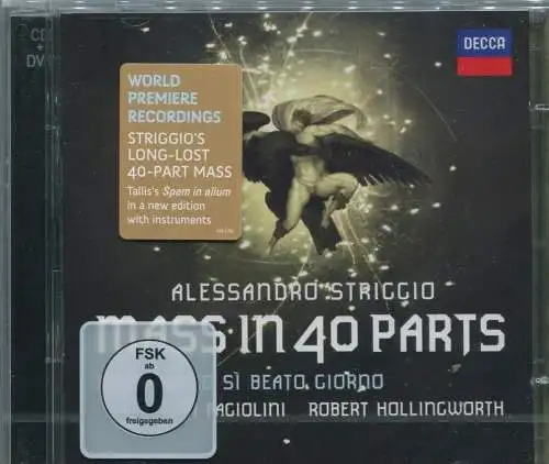 CD Robert Hollingworth: Striccio - Mass In 40 Parts (Decca) 2011. incl DVD