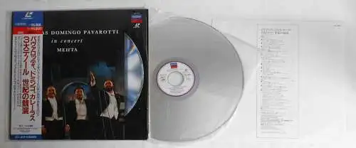 Laser Disc Carreras Domingo Pavarotti In Concert w/ Zubin Mehta (Japan) 1990