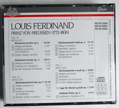 3CD Box Louis Ferdinand Prinz von Preussen Das Gesamtwerk Vol. 1 & 2