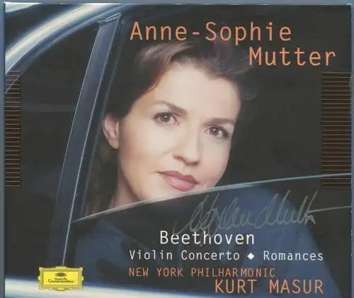 CD Anne Sophie Mutter: Beethoven - Violin Concerto Romances (DGG) 2002 Signiert