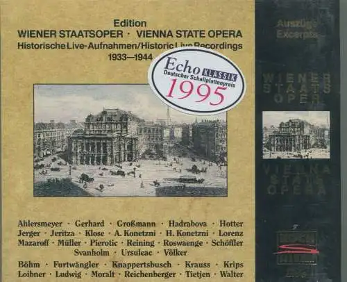CD Wiener Staatsoper - Historische Live Aufnahmen 1933 - 1944 (Koch) 1993