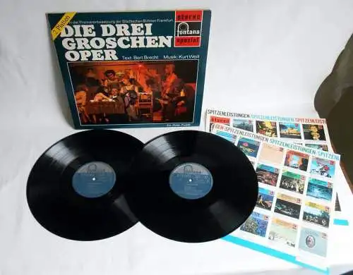 2LP Dreigroschenoper mit Hans Korte Karin Hübner (Fontana 700 180/181 WGY) D