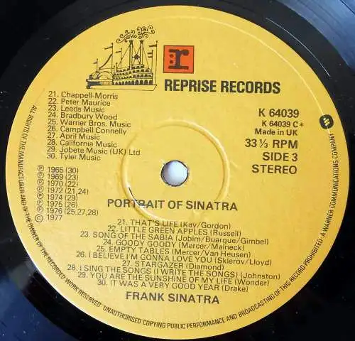 2LP Frank Sinatra: Portrait of Sinatra - 40 Songs from the Life of a Man (UK)
