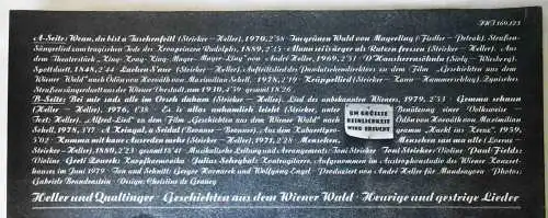 LP André Heller & Helmut Qualtinger: Heurige und gestrige Lieder (Mandragora) D