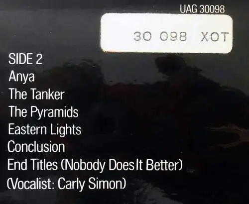 LP Marvin Hamlisch: The Spy who loved me - James Bond 007 (UA 30 098 XOT) D