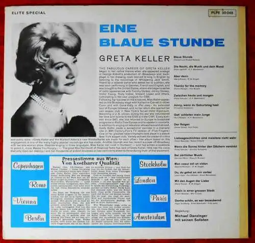 LP Greta Keller: Eine blaue Stunde mit Greta Keller (Elite Special SOLP-30048) 