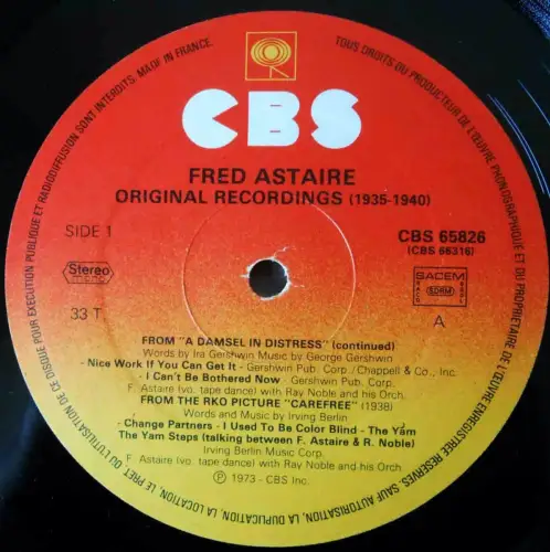 3LP Box Fred Astaire - Original Recordings 1935 - 1940 - (CBS 66316) F 1973